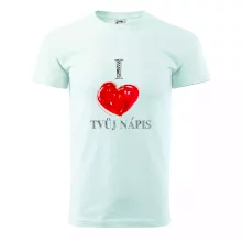 I love malované srdce - vlastní nápis