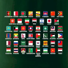 Vlajky států - Asie