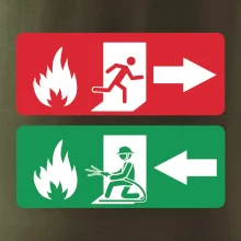 Lidé utíkají, hasiči přibíhají