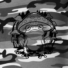 Goblincore černá houbožába