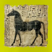 Egyptské hieroglyfy kůň