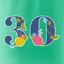 Květinové číslo kreslené - 30