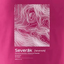 Severák - vrstevnice v obdélníku