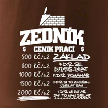 Ceník zedníka - cena za metr