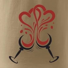 Víno je láska kulaté skleničky