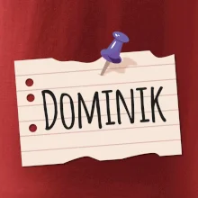 Papírek se jmenovkou - prso - vlastní jméno