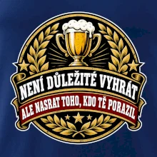 Není důležité vyhrát - pivní pohár a zlatý vavřín