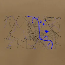 Neratovice - Mapa s vodními toky
