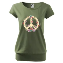 Peace symbol pískový