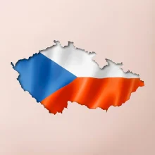 Česká vlajka v obrysu republiky