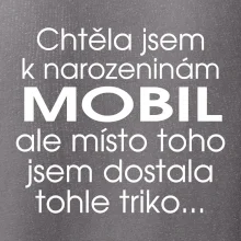 Chtěla jsem dostat k narozeninám mobil