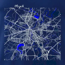 Plzeň mapa s vodními toky