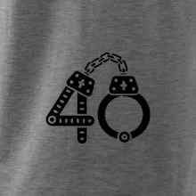 Narozeninové tričko pro policajta - pouta 40