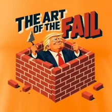 Donald Trump zazděný ve vlastní zdi
