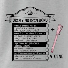 Triko na rozlučku s úkoly pro nevěstu - vintage