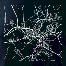 Mapy měst černobílé Turnov