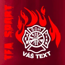 TFA Sport SDH (červený oheň) - Vlastní nápis