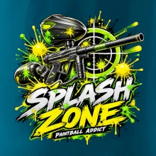 Neonový zásah splash zone paintball