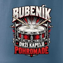 Bubeník drží kapelu pohromadě - červený rockový buben
