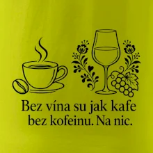 Bez vína su jak kafe bez kofeinu. Na nic