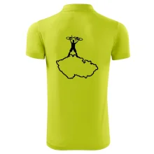 Mapa ČR - cyklista na prsou