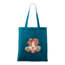 Americký stafordširský teriér hlava s květinami