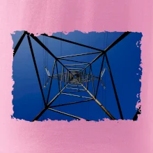 Stožár vysokého napětí zespodu