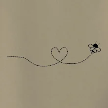 Dráha letu včely - srdce