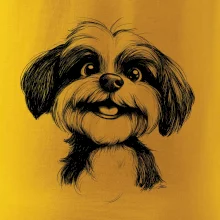 Lhasa Apso karikatura hlava