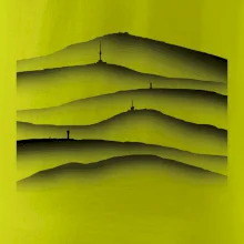 Stínované siluety Českých hor