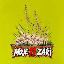 Liblice B pád vysílačů moje 11 září komiksový motiv