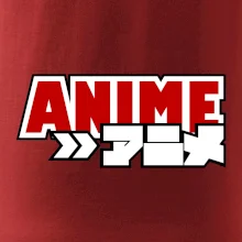 Anime nápis červený