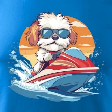 Bišonek na vodním skútru