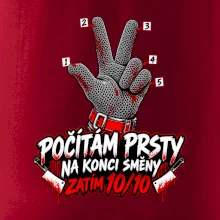 Řezník počítám prsty na konci směny
