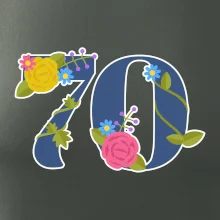 Květinové číslo kreslené - 70