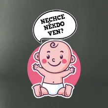 Nechce někdo ven - Triko pro porodní asistentku