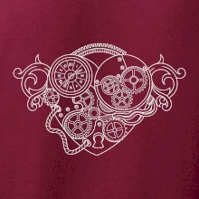 Steampunk srdce kreslené