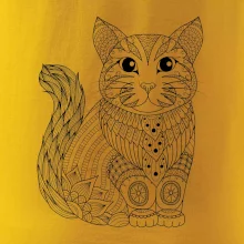 Kočka sedící mandala