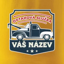 Odtahová služba - erb - červený nápis