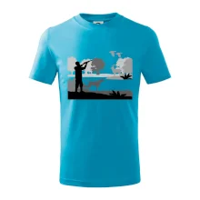 Lovec a ohař v lese