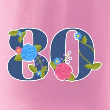Květinové číslo kreslené - 80