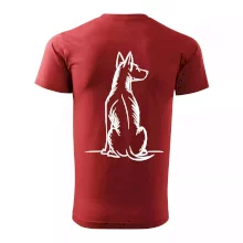 Pes kreslený zezadu