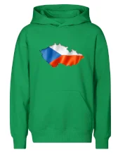 Česká vlajka v obrysu republiky