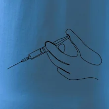 Ruka a injekce jedním tahem