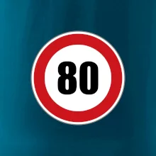 Dopravní značka - omezení rychlosti 80