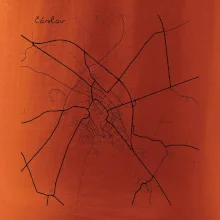 Černobílá mapa Čáslav