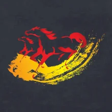 Dva běžící koně