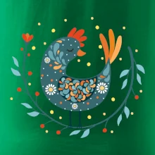 Folklor - slepice s kopretinou