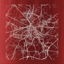 Mapy měst černobílé Plzeň