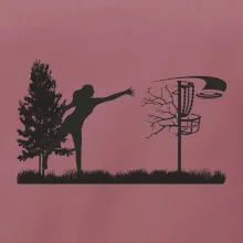 Disc golf - žena černý obrázek